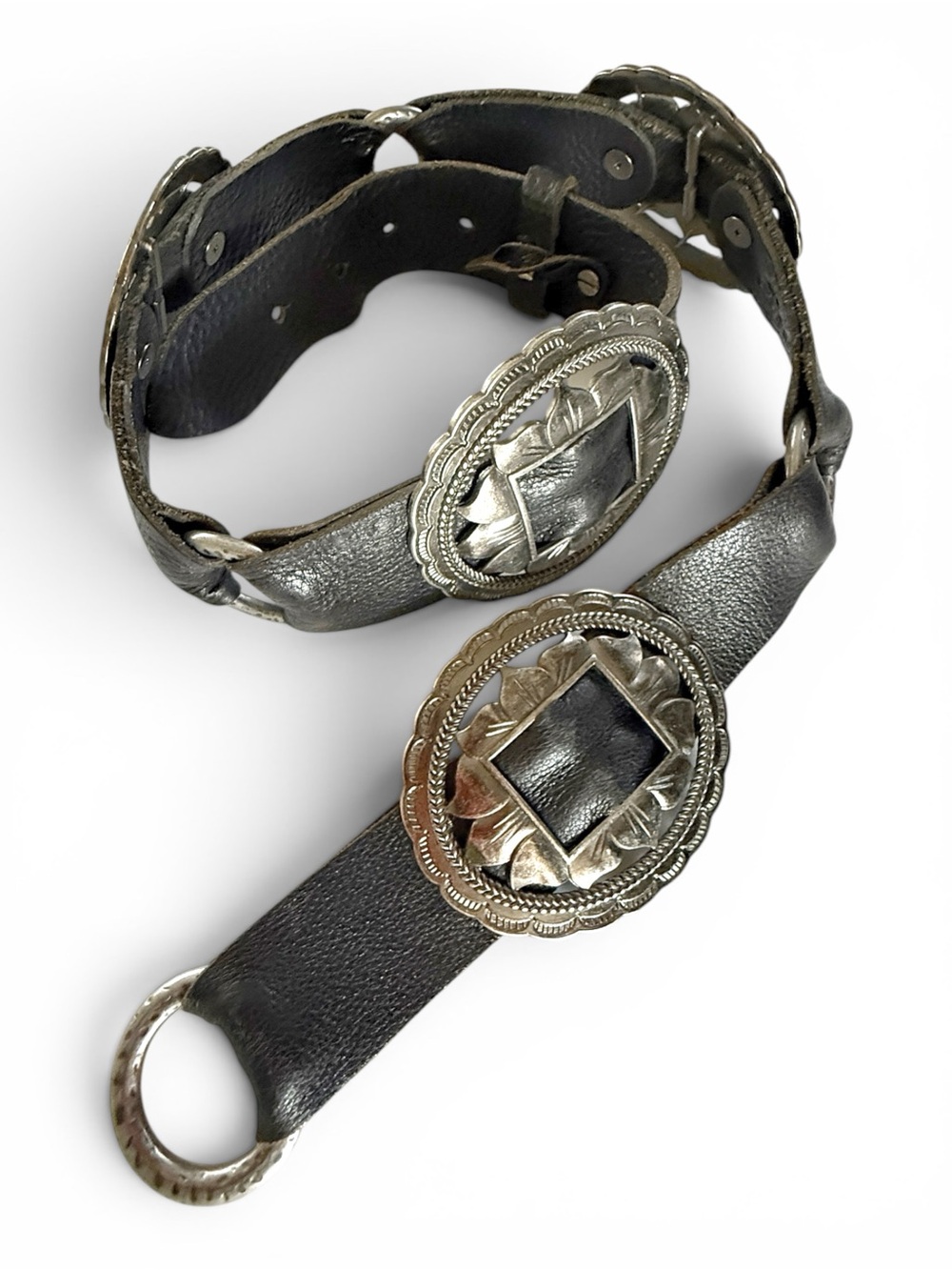Idyllwind fashion belt leather with concho designs size S/P